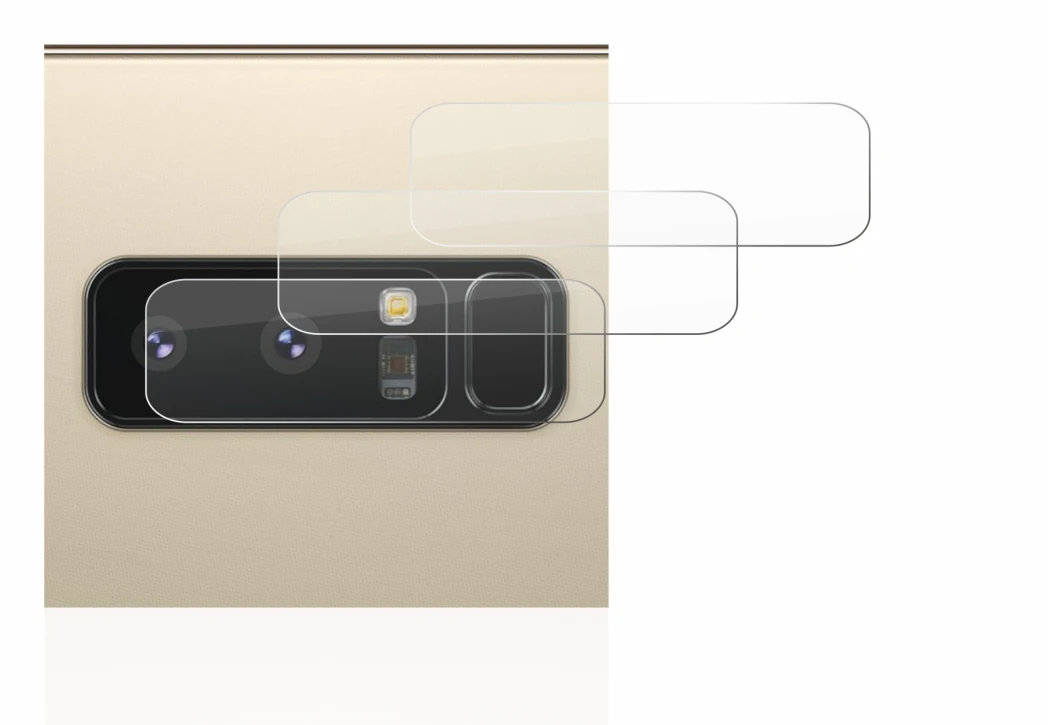 Image of the device Samsung Galaxy Note 8 (ONLY Camera Lens) with a wide variety of screen protectors.
