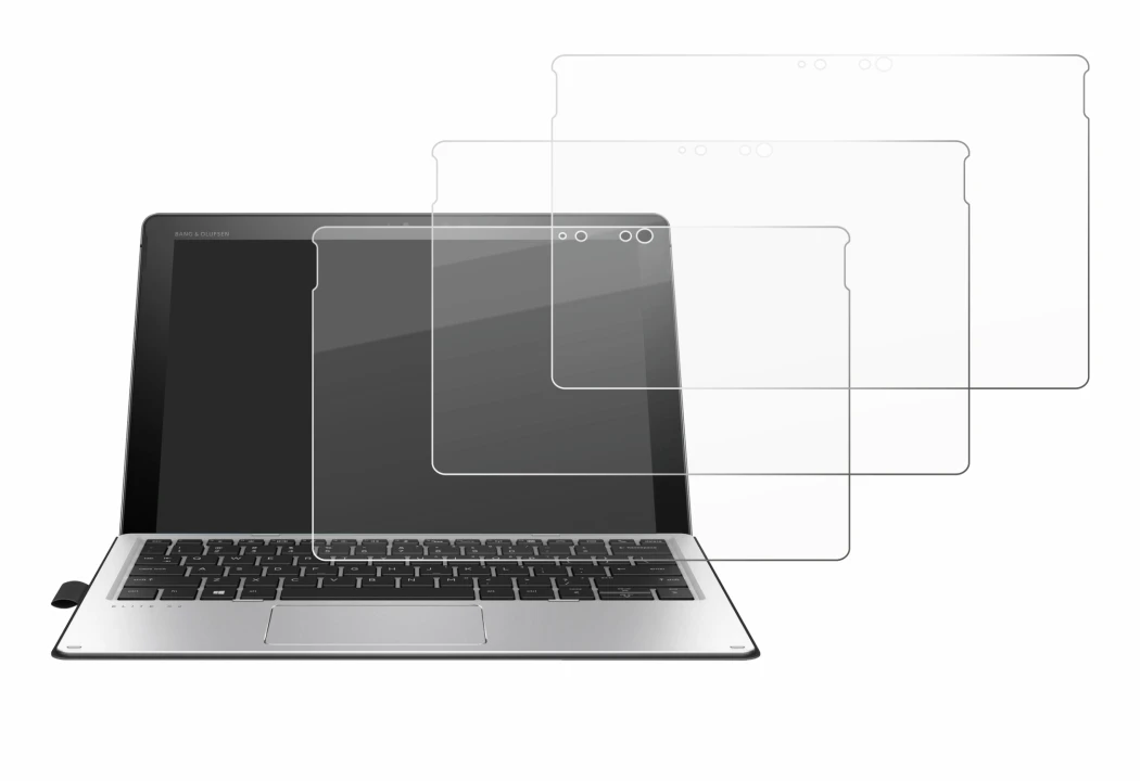 Image of the device HP Elite x2 1012 G2 with a wide variety of screen protectors.