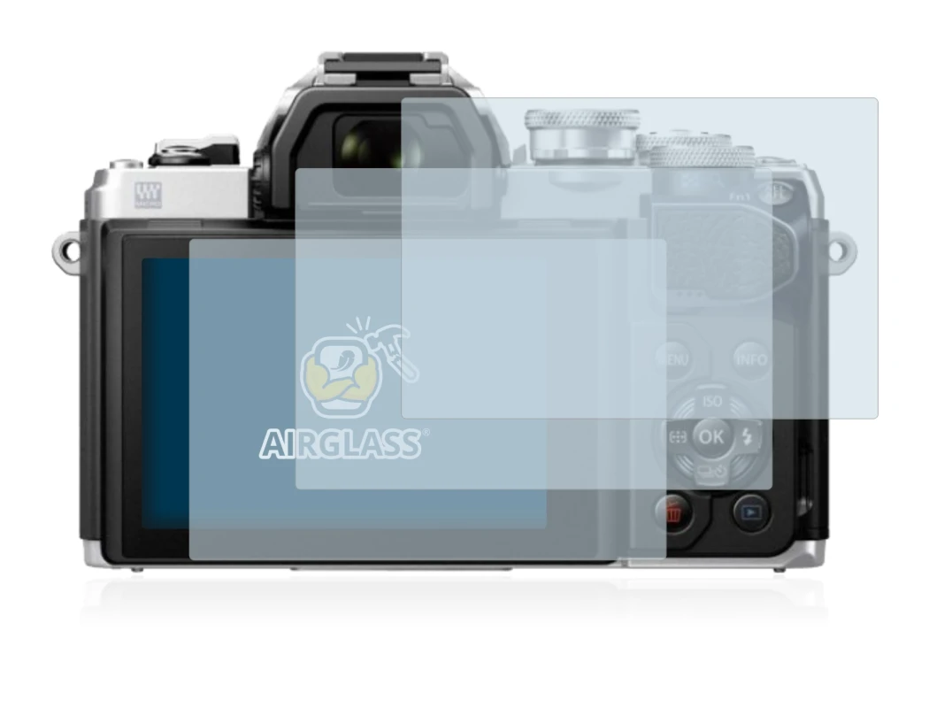 Image of the device Olympus OM-D E-M10 Mark III with a wide variety of screen protectors.