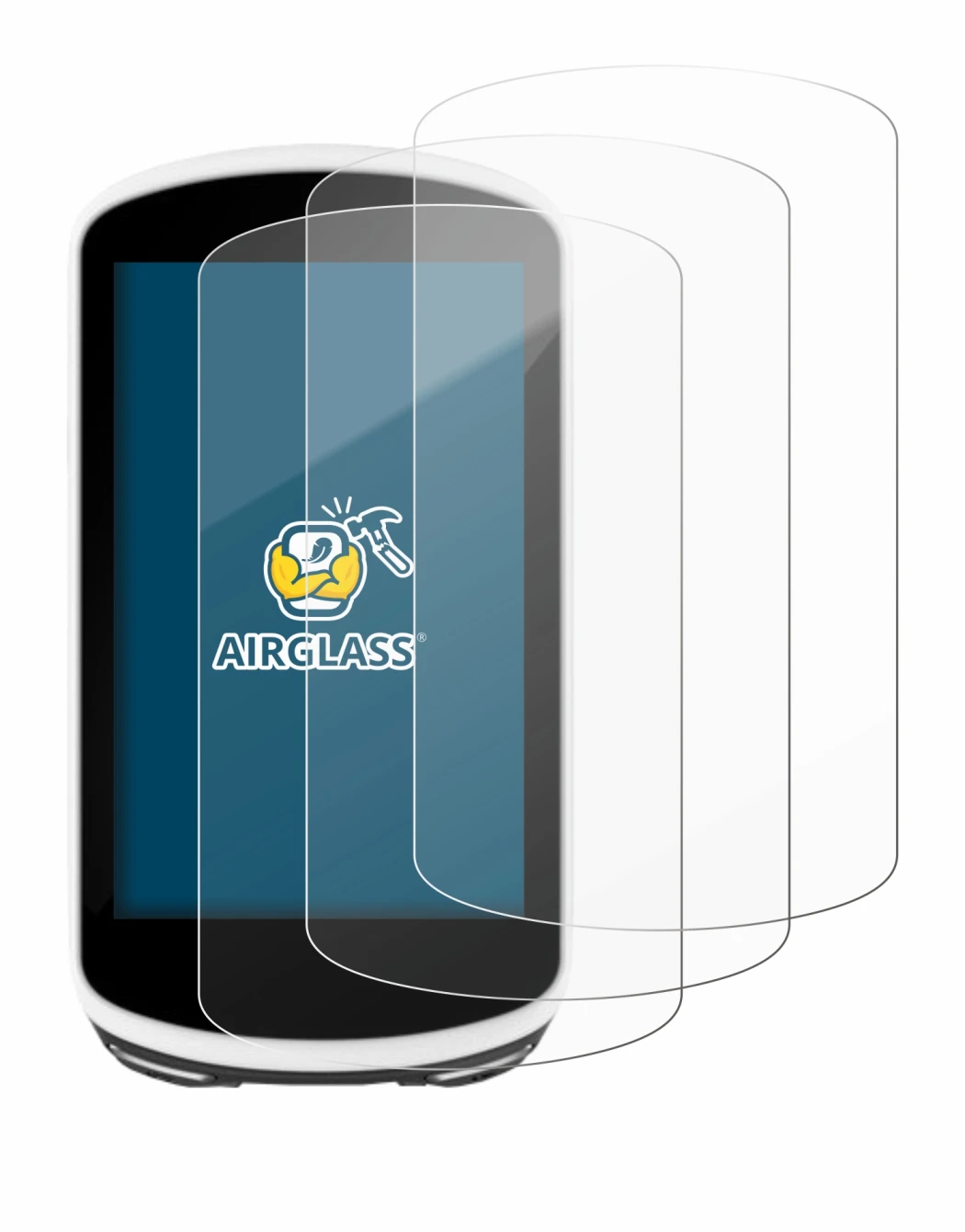 Image of the device Garmin Edge 1030 with a wide variety of screen protectors.