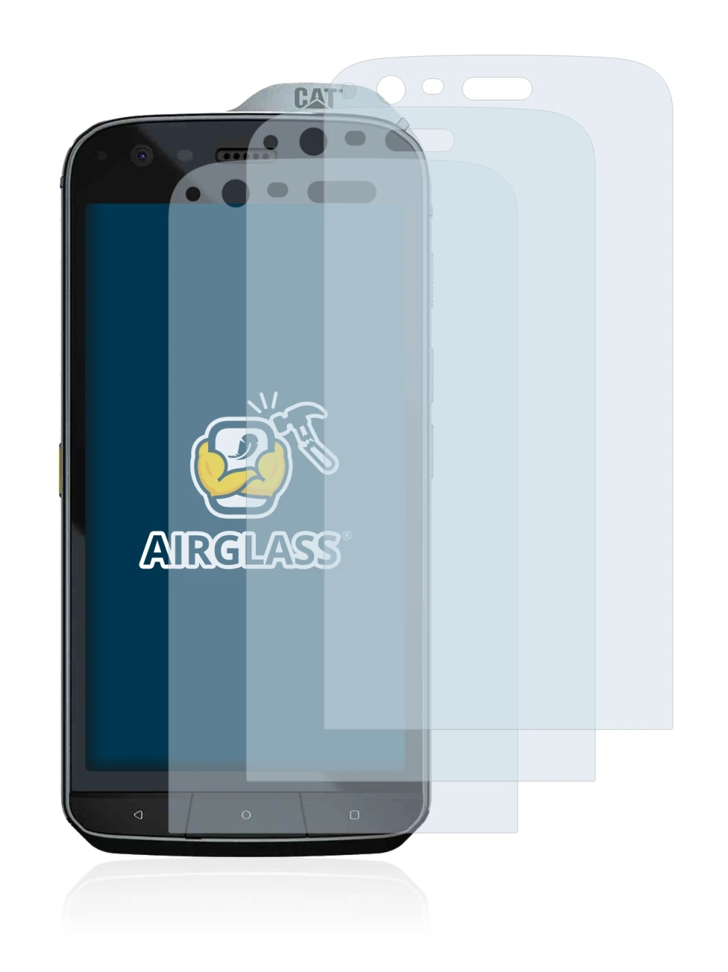 Image of the device Caterpillar Cat S61 with a wide variety of screen protectors.