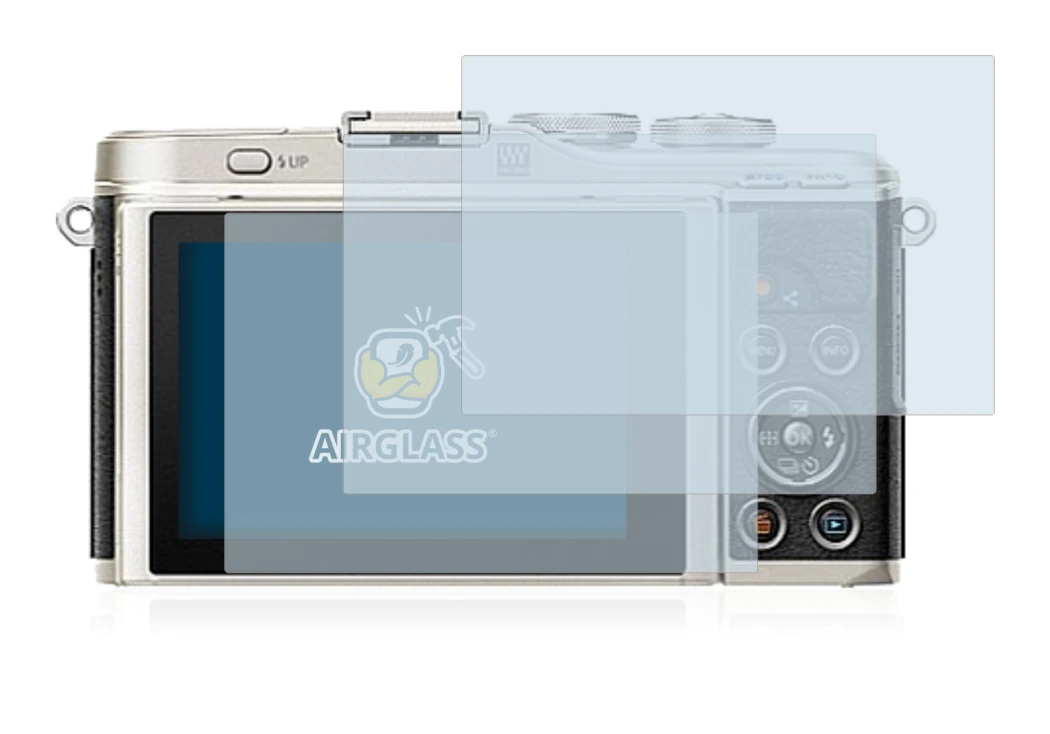 Image of the device Olympus PEN E-PL9 with a wide variety of screen protectors.