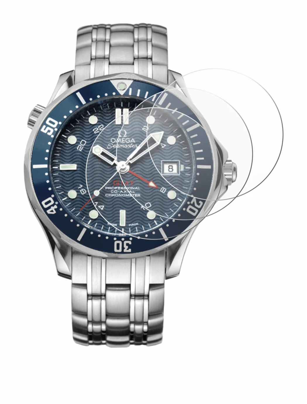 Image of the device Omega Seamaster Diver (41 mm) with a wide variety of screen protectors.
