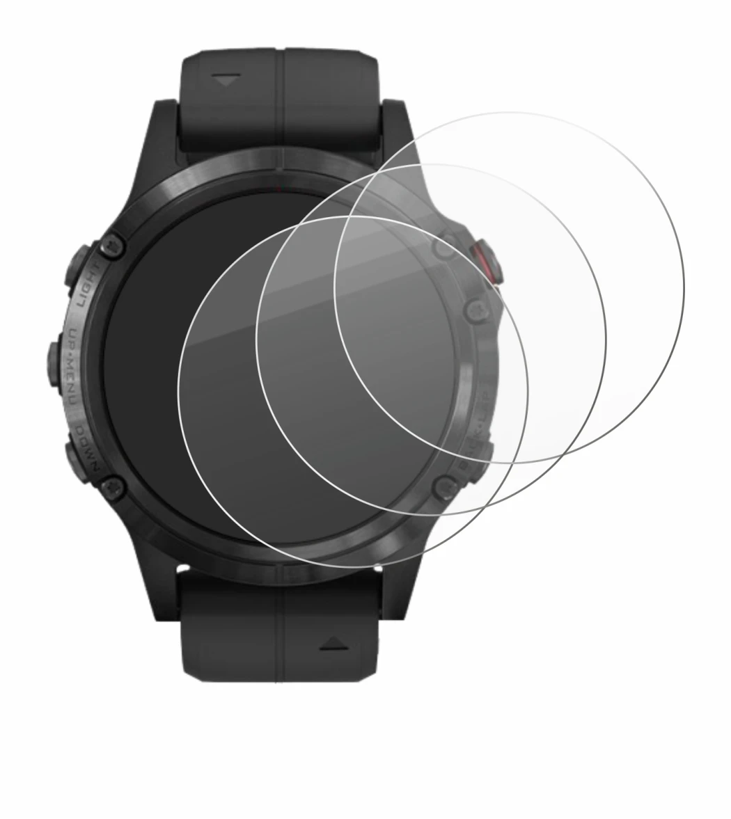 Image of the device Garmin Fenix 5 Plus (47 mm) with a wide variety of screen protectors.
