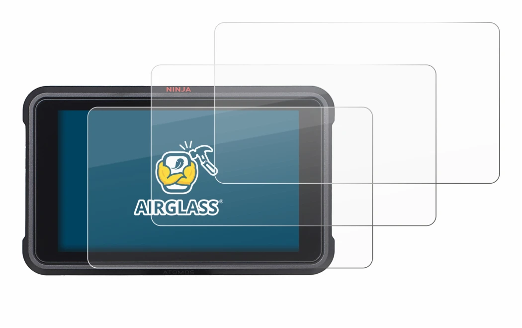 Image of the device Atomos Ninja V with a wide variety of screen protectors.