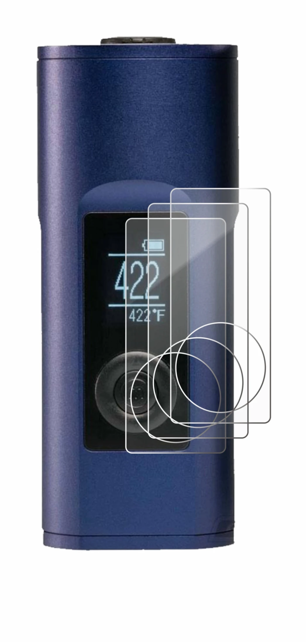 Image of the device Arizer Solo 2 with a wide variety of screen protectors.