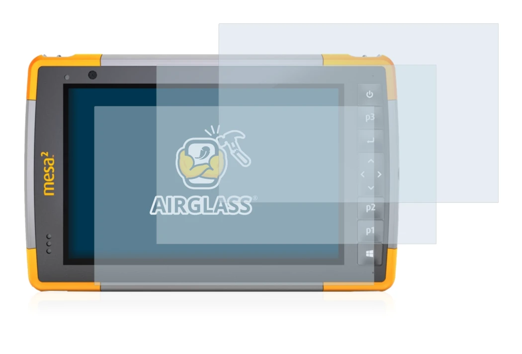 Image of the device Juniper Systems Mesa 2 Rugged Tablet with a wide variety of screen protectors.