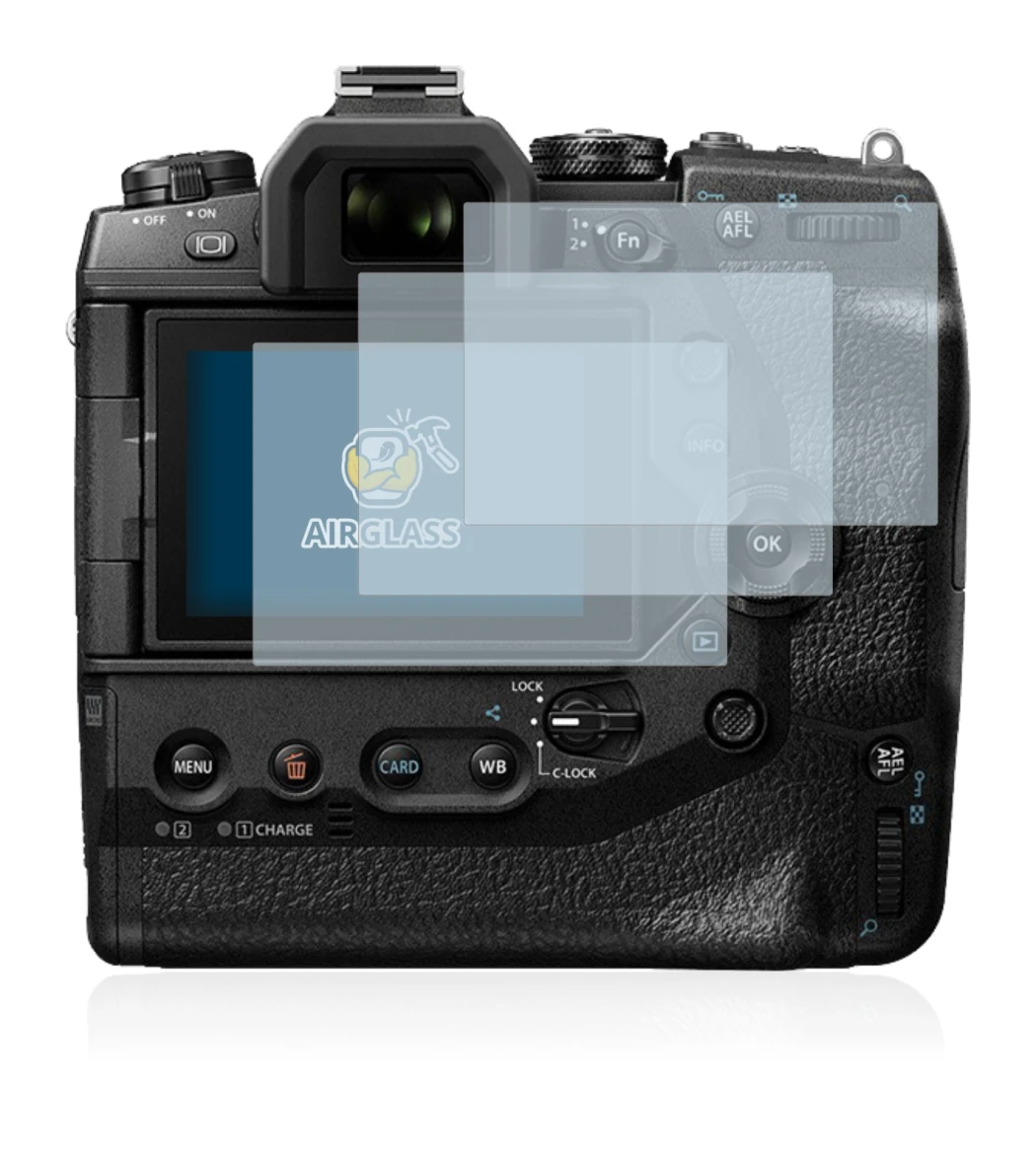 Image of the device Olympus OM-D E-M1X with a wide variety of screen protectors.
