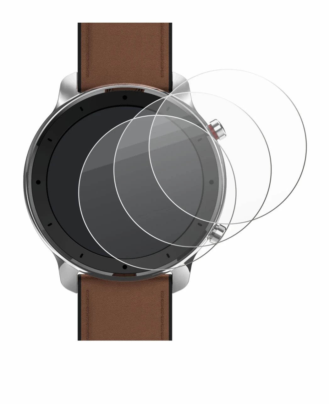 Image of the device Huami Amazfit GTR (47 mm) with a wide variety of screen protectors.