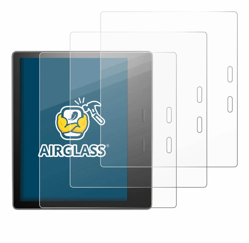 Image of the device Amazon Kindle Oasis 2019 (10th Gen.) with a wide variety of screen protectors.