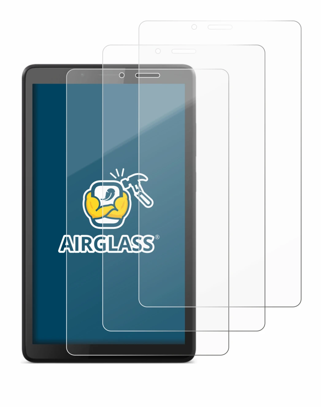 Image of the device Lenovo Tab M7 with a wide variety of screen protectors.