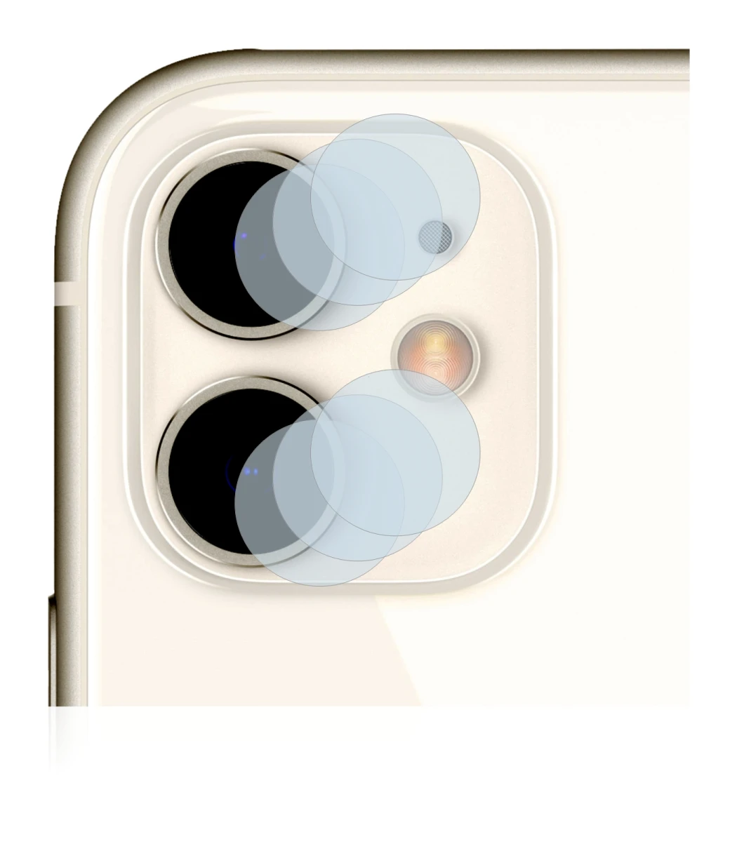 Image of the device Apple iPhone 11 (ONLY Camera Lens) with a wide variety of screen protectors.