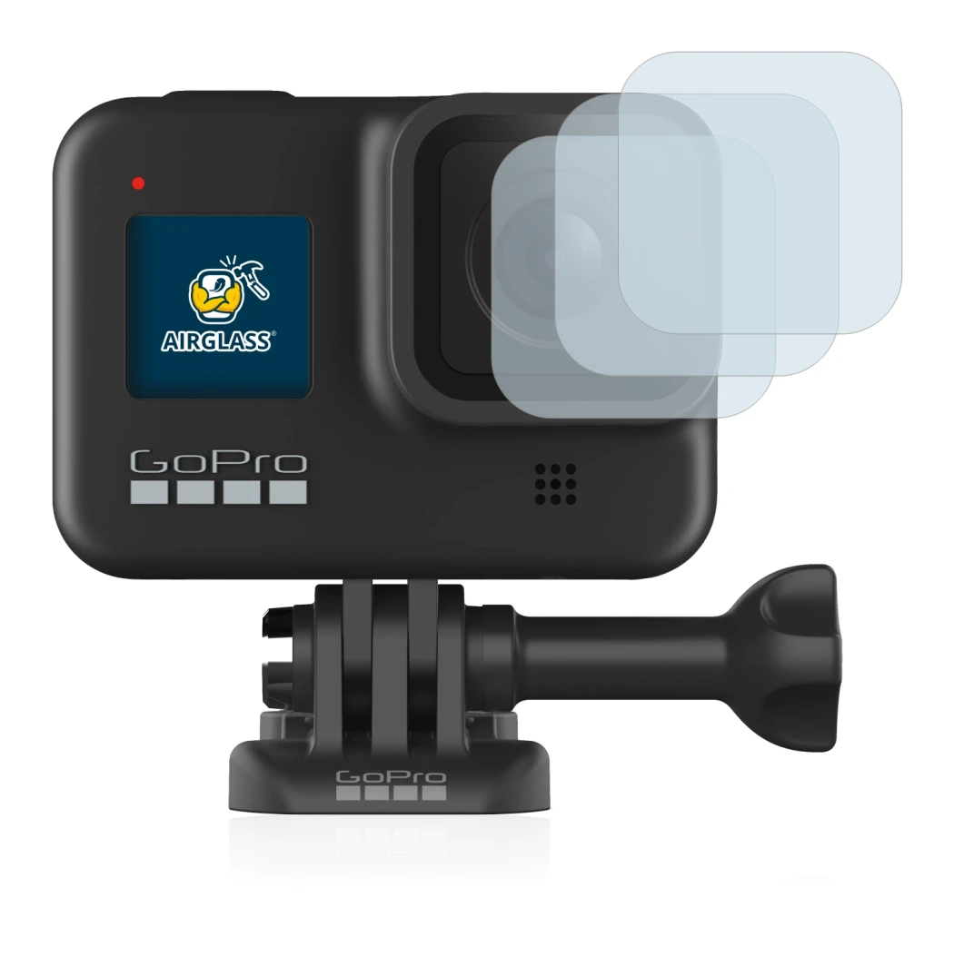 Image of the device GoPro Hero 8 Black (Lens) with a wide variety of screen protectors.