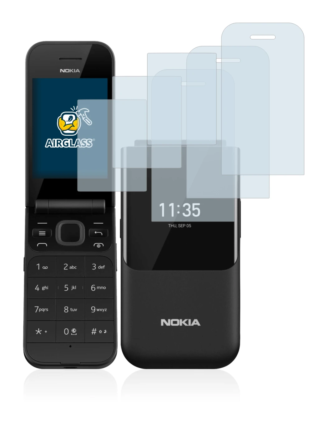 Image of the device Nokia 2720 Flip with a wide variety of screen protectors.