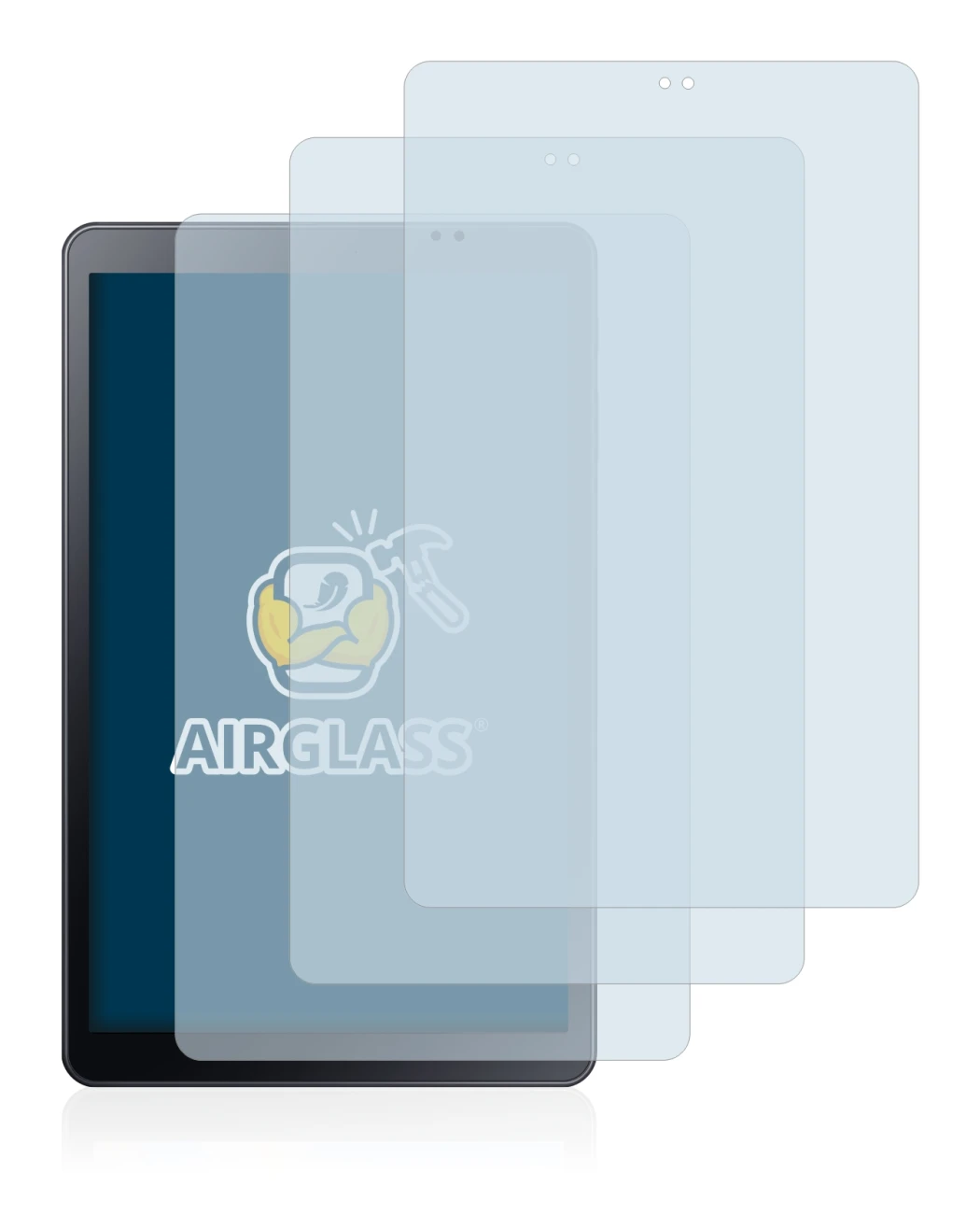 Image of the device Samsung Galaxy Tab A 10.5 WiFi 2018 with a wide variety of screen protectors.