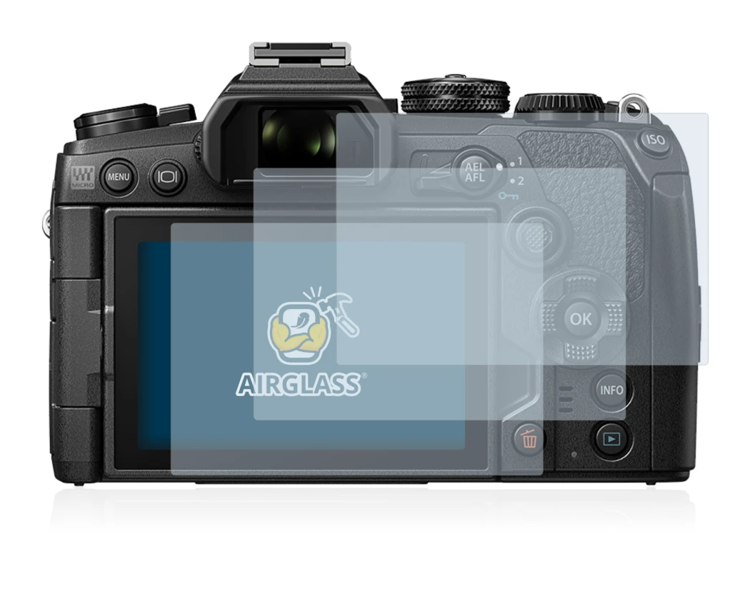 Image of the device Olympus OM-D E-M1 Mark III with a wide variety of screen protectors.