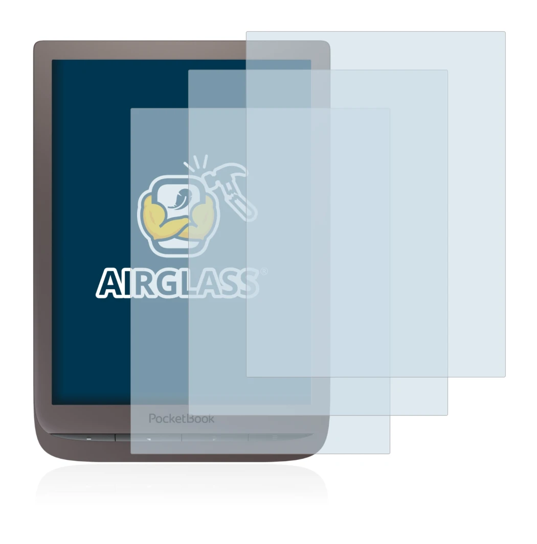 Image of the device PocketBook InkPad 3 Pro with a wide variety of screen protectors.