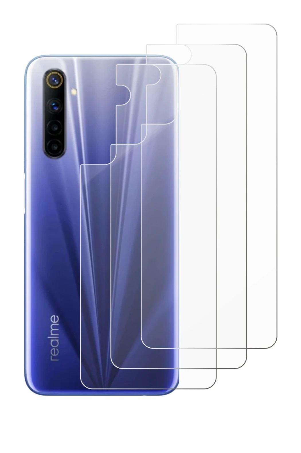 Image of the device realme 6 (Back) with a wide variety of screen protectors.