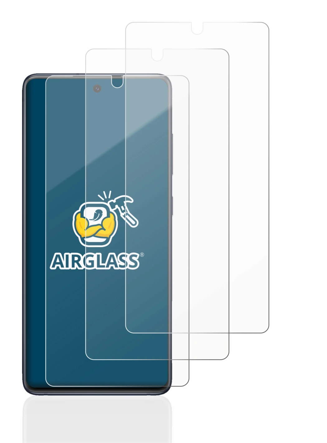 Image of the device Samsung Galaxy S20 FE with a wide variety of screen protectors.