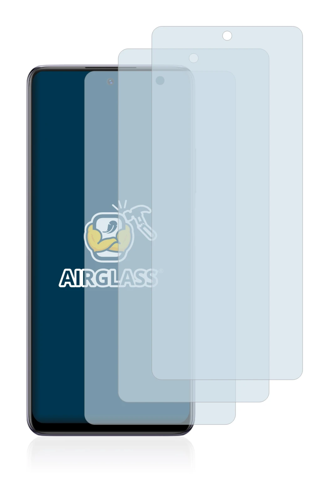 Image of the device Infinix Note 10 Pro with a wide variety of screen protectors.