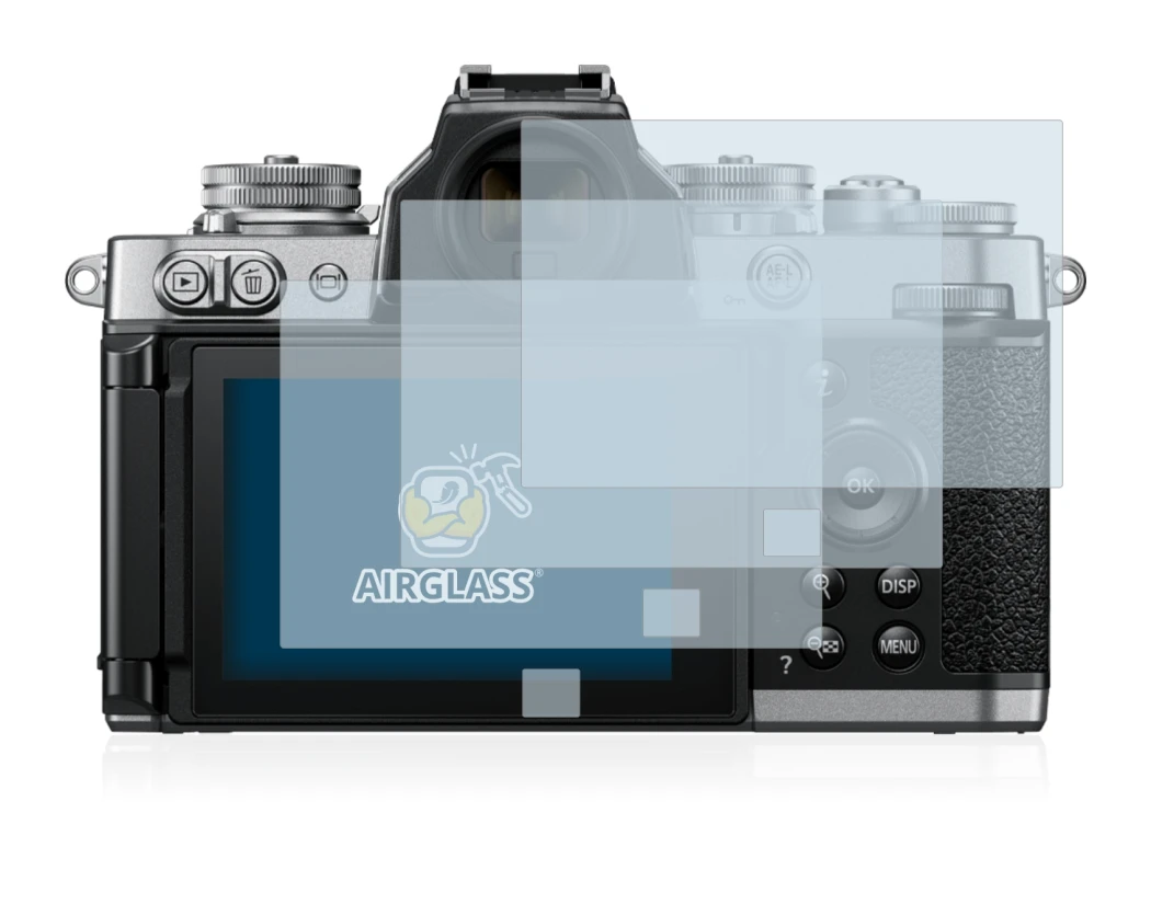 Image of the device Nikon Z fc with a wide variety of screen protectors.