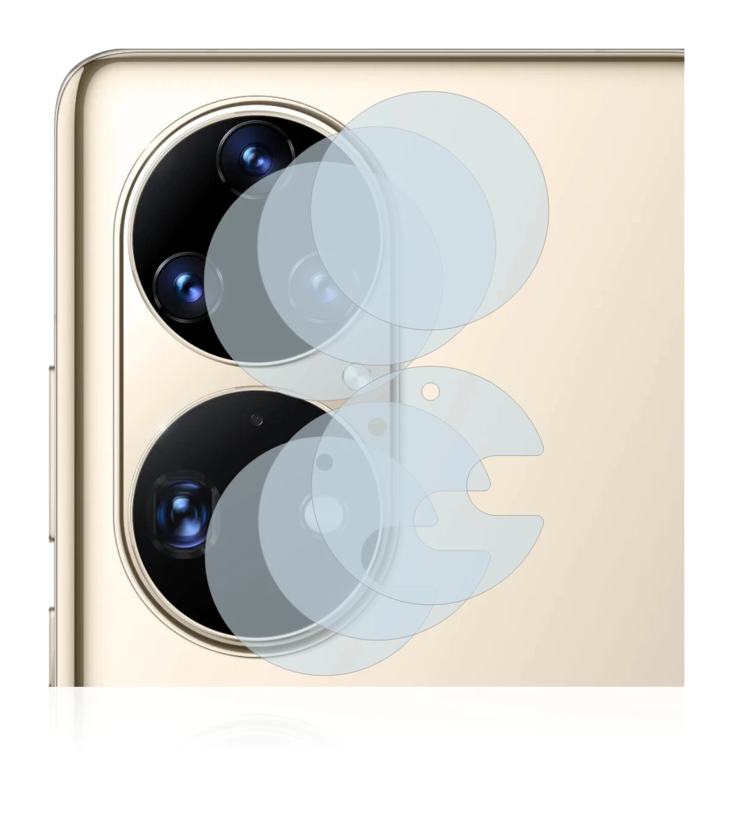Image of the device Huawei P50 Pro (ONLY Camera Lens) with a wide variety of screen protectors.
