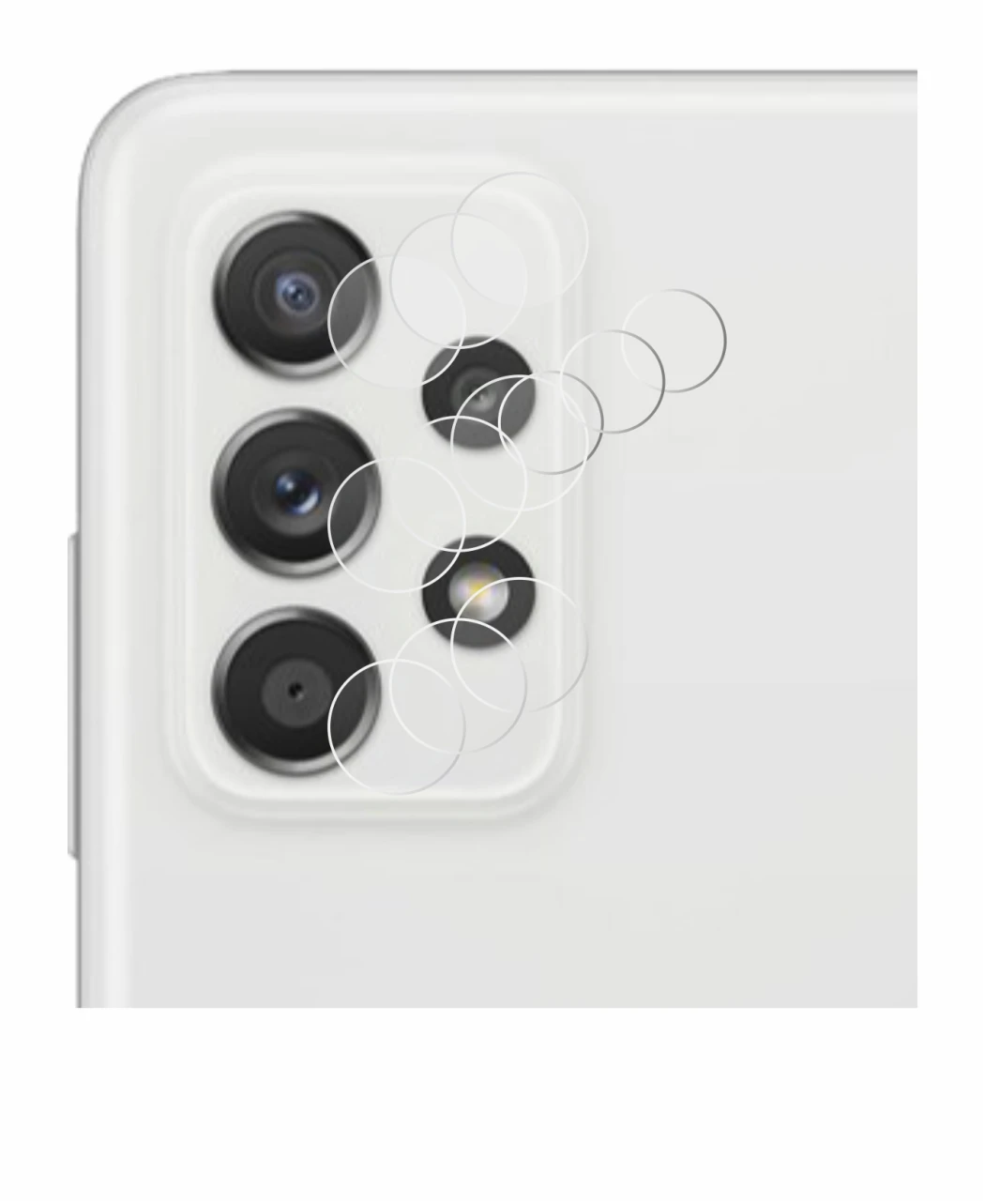Image of the device Samsung Galaxy A52s 5G (ONLY Camera Lens) with a wide variety of screen protectors.