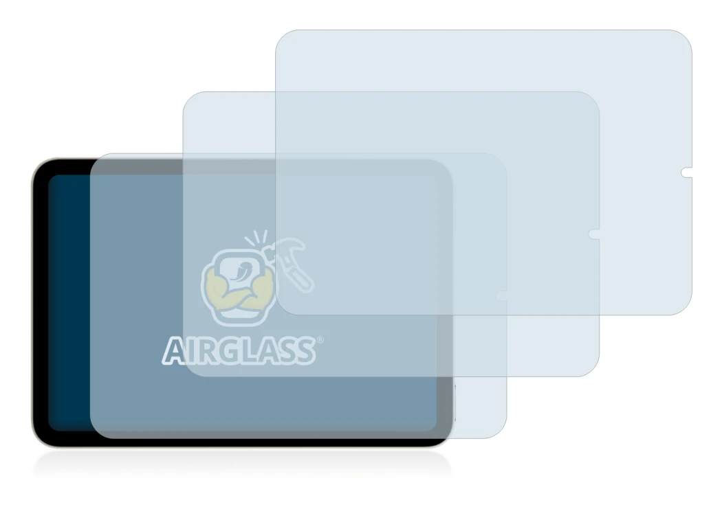 Image of the device Apple iPad Mini 6 2021 (Landscape, 6nd Gen.) with a wide variety of screen protectors.