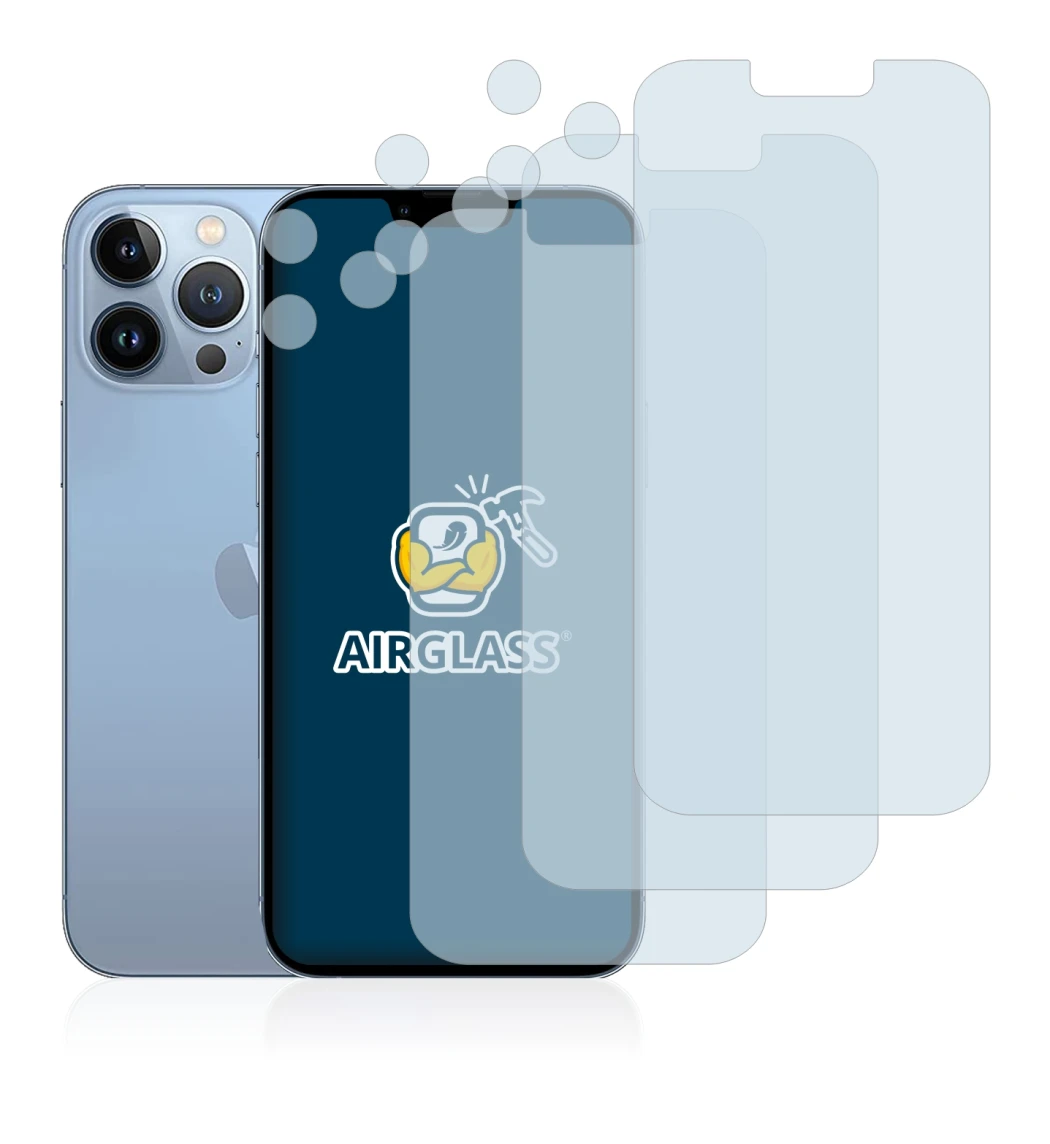 Image of the device Apple iPhone 13 Pro Max (Front+Camera) with a wide variety of screen protectors.