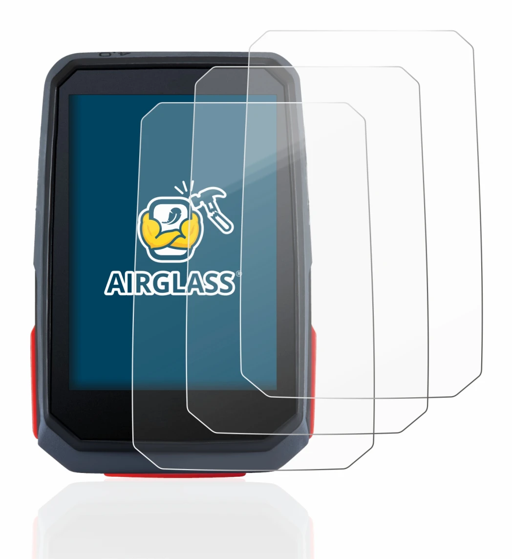 Image of the device Sigma ROX 4.0 with a wide variety of screen protectors.