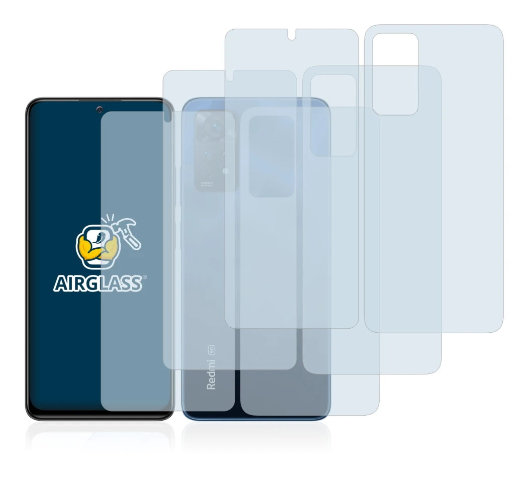 Image of the device Xiaomi Redmi Note 11 Pro 5G (Front+Back) with a wide variety of screen protectors.