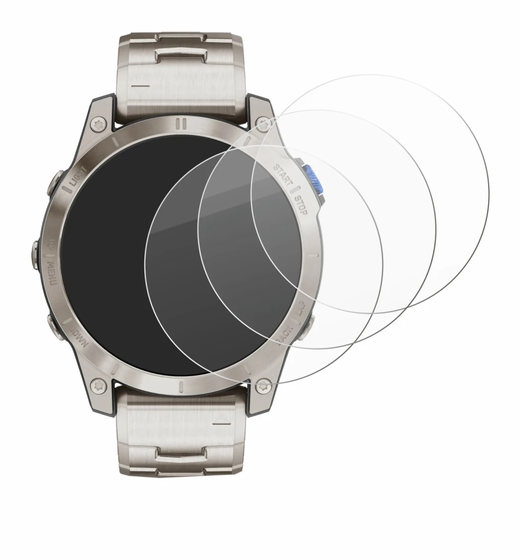 Image of the device Garmin D2 Mach 1 with a wide variety of screen protectors.