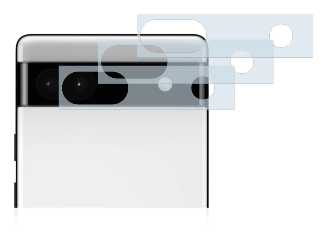 Image of the device Google Pixel 6a (ONLY Camera Lens) with a wide variety of screen protectors.