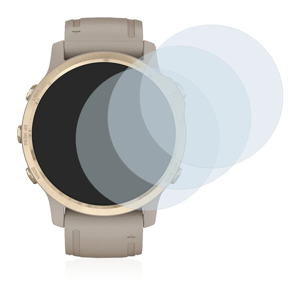 Image of the device Garmin Fenix 6S Pro Solar with a wide variety of screen protectors.