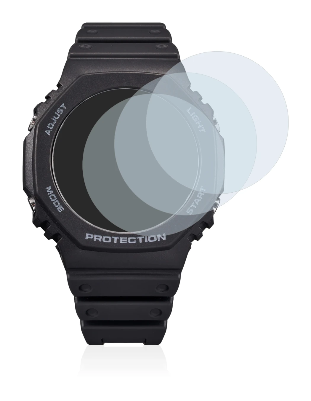 Image of the device Casio G-Shock GA-B2100 with a wide variety of screen protectors.
