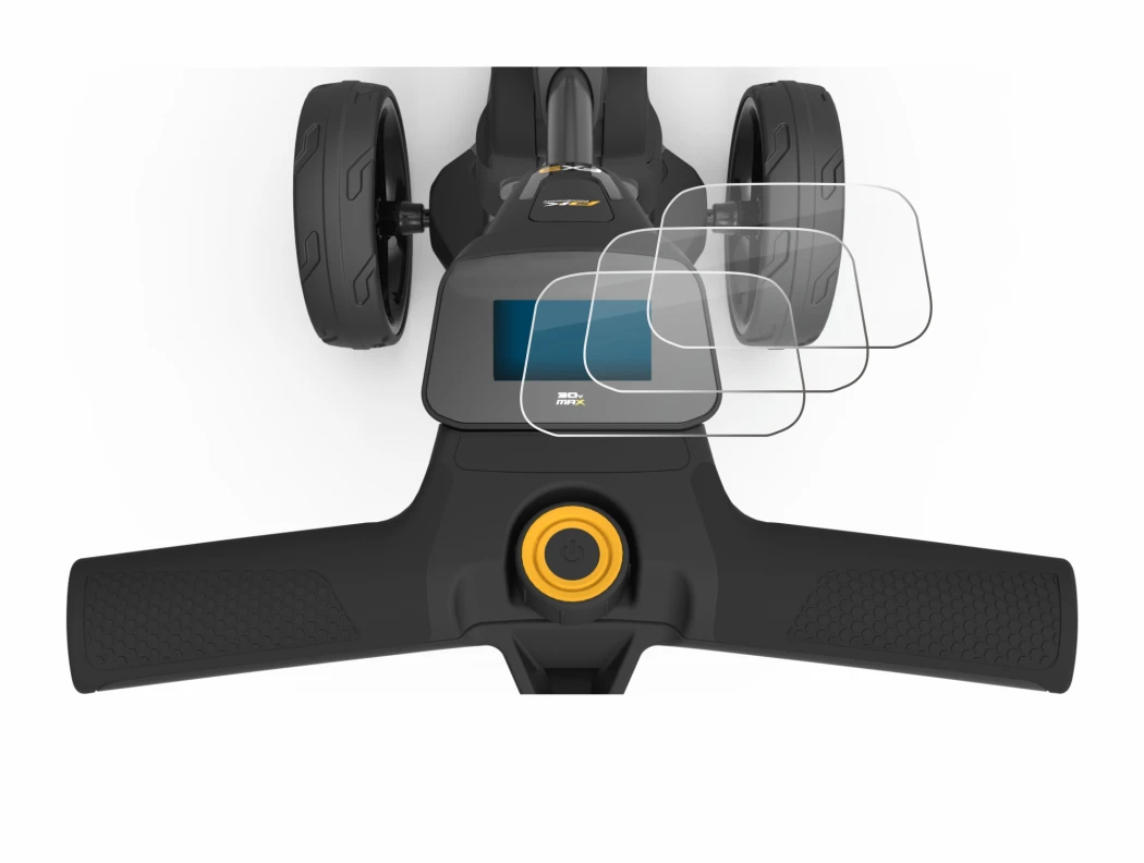 Image of the device PowaKaddy FX3 with a wide variety of screen protectors.