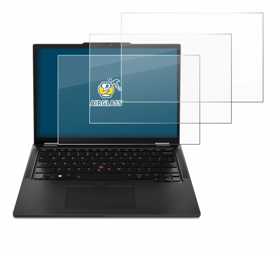 Image of the device Lenovo ThinkPad X13 Gen 4 with a wide variety of screen protectors.
