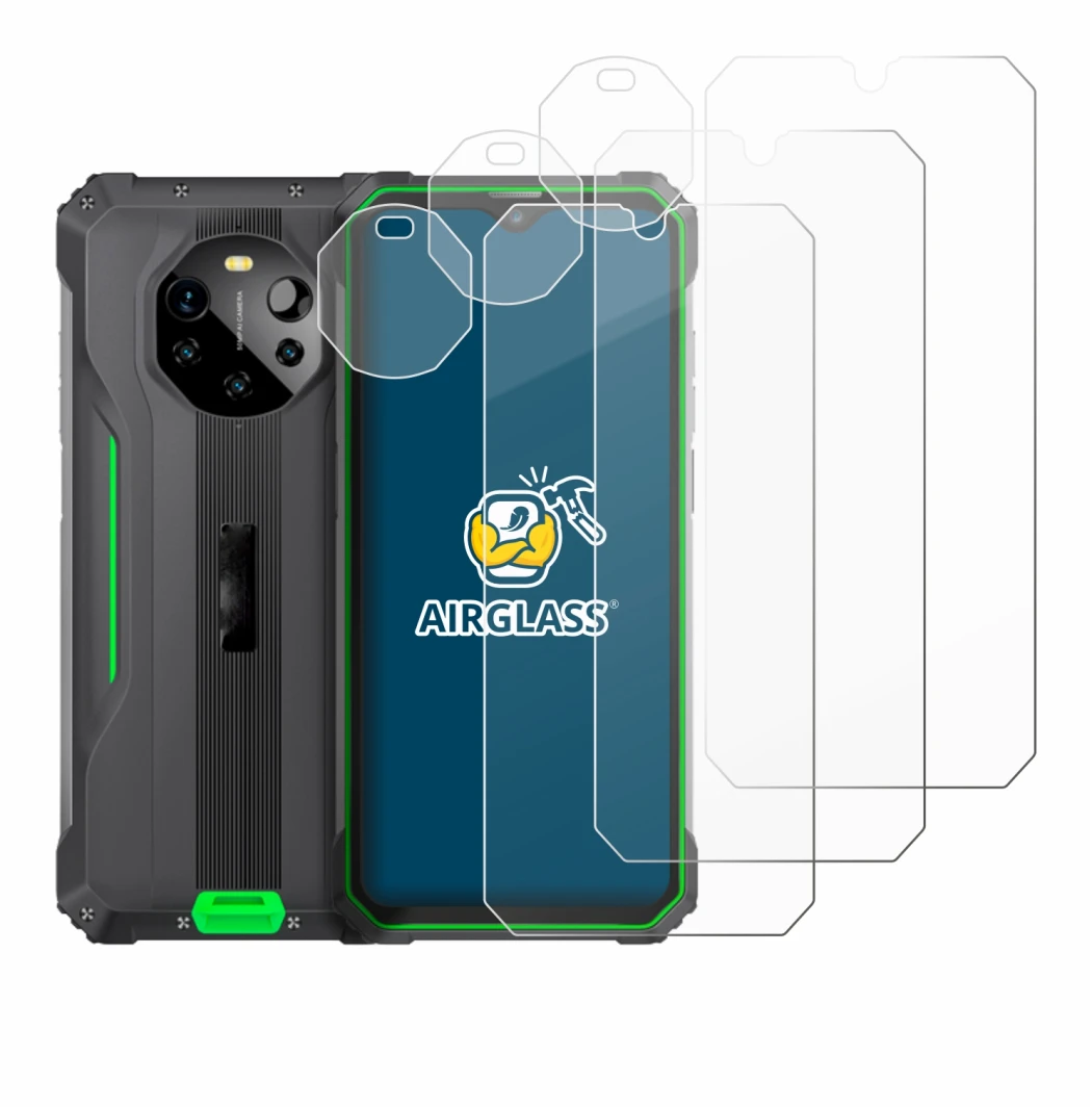 Image of the device Blackview BL8800 5G (Front+Camera) with a wide variety of screen protectors.