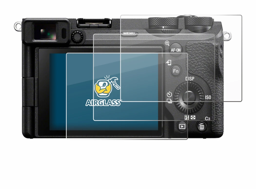 Image of the device Sony Alpha 6700 with a wide variety of screen protectors.