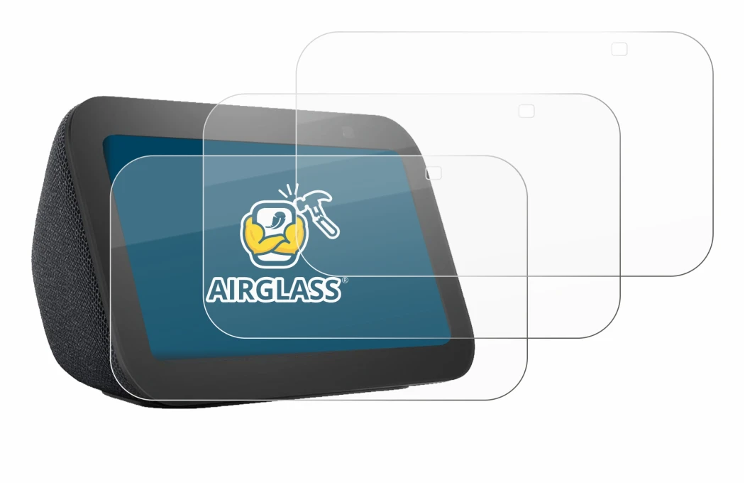 Image of the device Amazon Echo Show 5 (3th Gen.) with a wide variety of screen protectors.