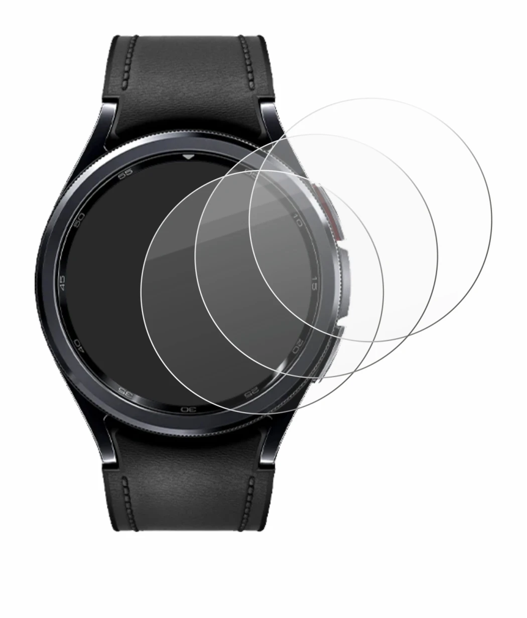 Image of the device Samsung Galaxy Watch 6 Classic (47 mm) with a wide variety of screen protectors.
