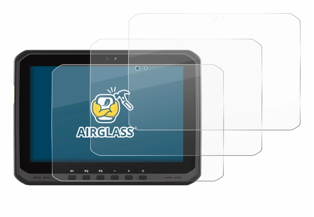 Image of the device Zebra ET65 with a wide variety of screen protectors.