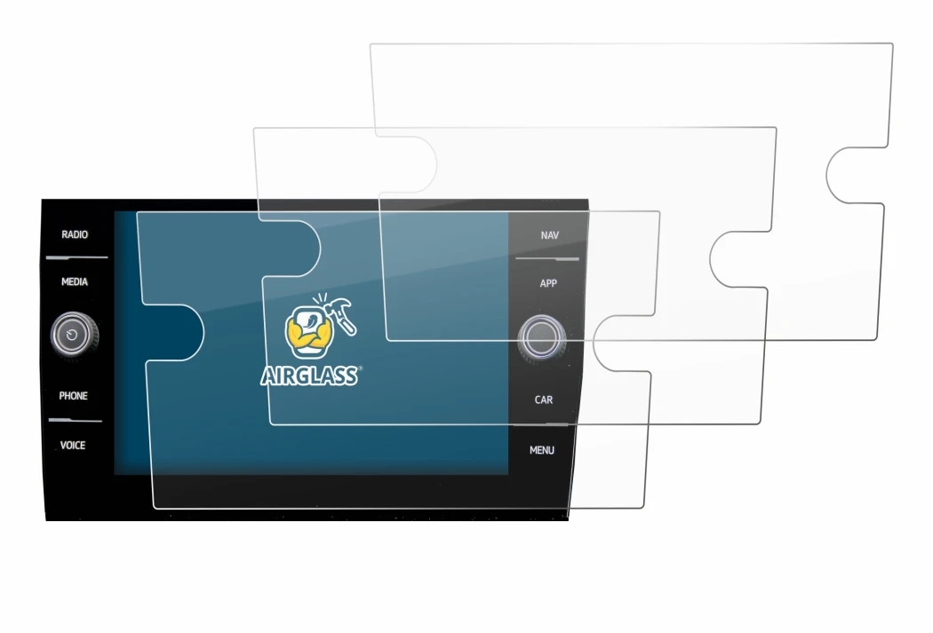 Image of the device Volkswagen Taigo Discover Media 8” 2023 with a wide variety of screen protectors.