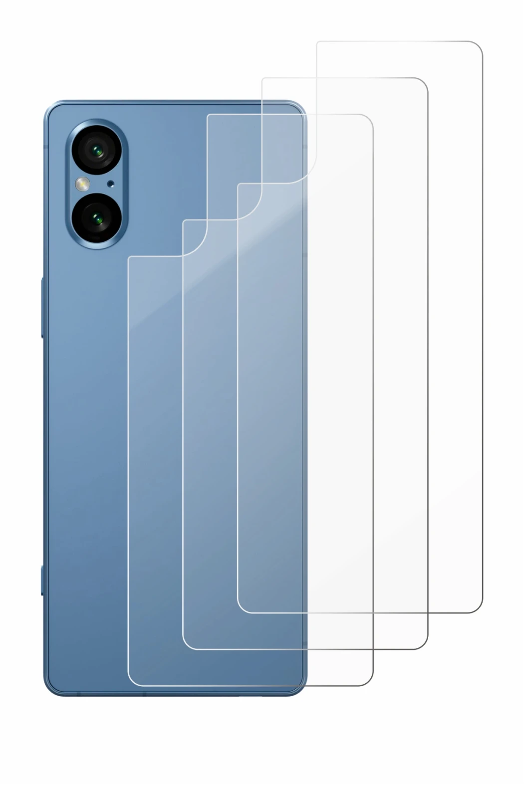 Image of the device Sony Xperia 5 V (Back) with a wide variety of screen protectors.