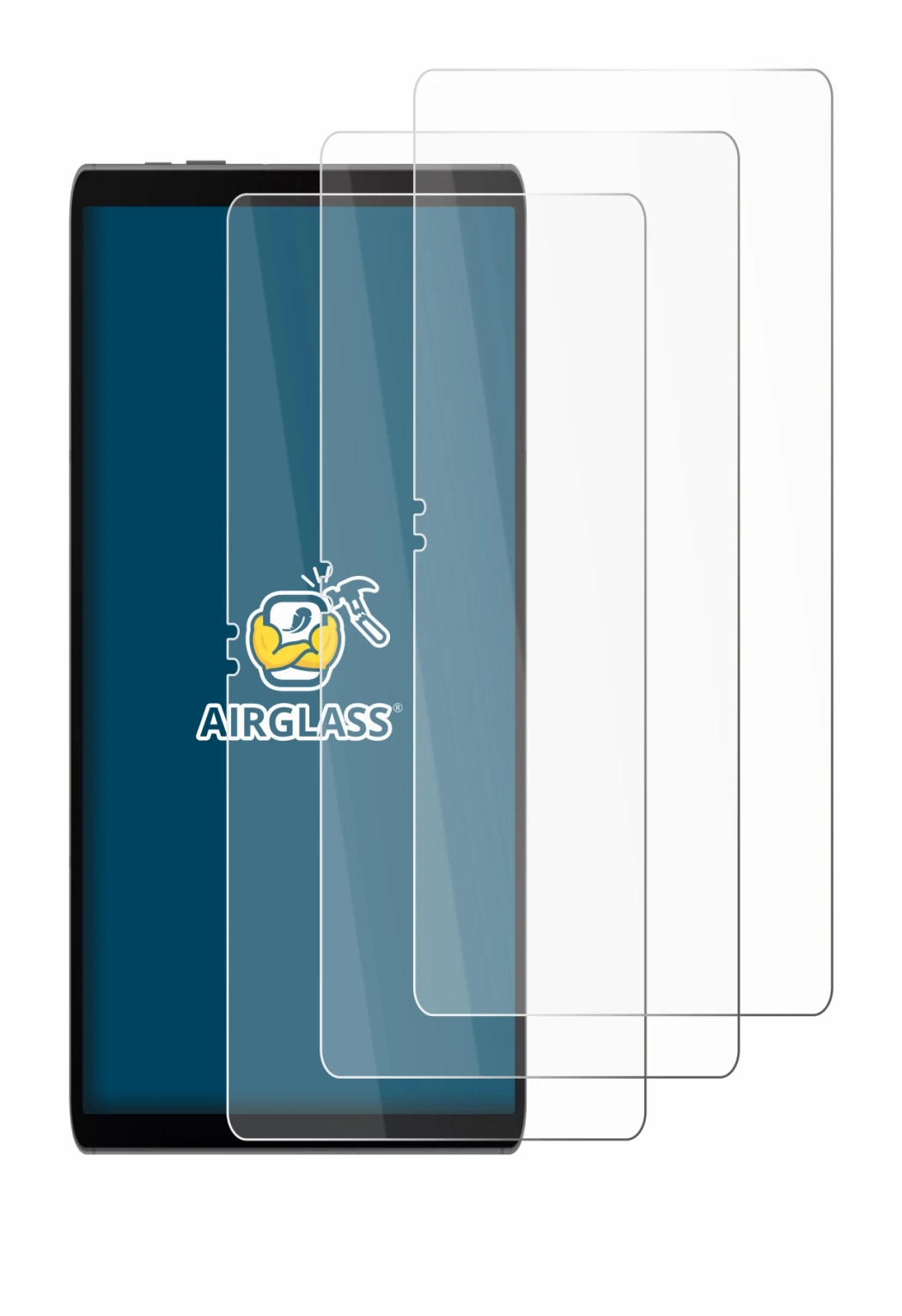 Image of the device Samsung Galaxy Tab S9 FE with a wide variety of screen protectors.