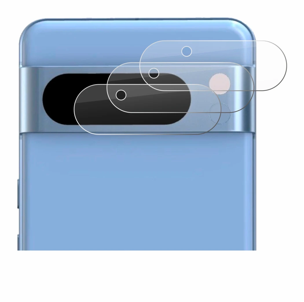 Image of the device Google Pixel 8 Pro (ONLY Camera Lens) with a wide variety of screen protectors.