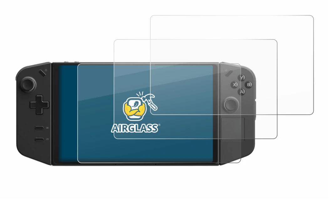 Image of the device Lenovo Legion Go with a wide variety of screen protectors.