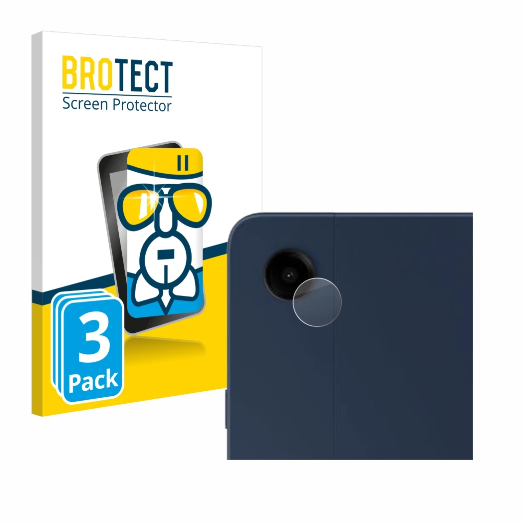 Front side of a product packaging with the brand logo BROTECT. Next to it is the device Samsung Galaxy Tab A9 Plus 5G (ONLY Ca