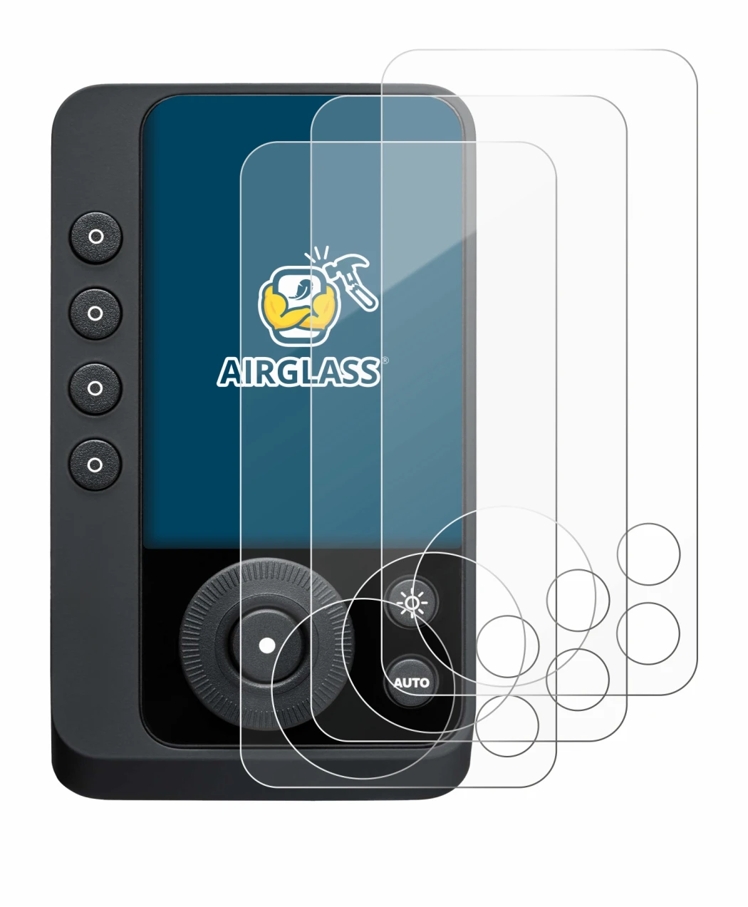 Image of the device Profoto Connect Pro with a wide variety of screen protectors.
