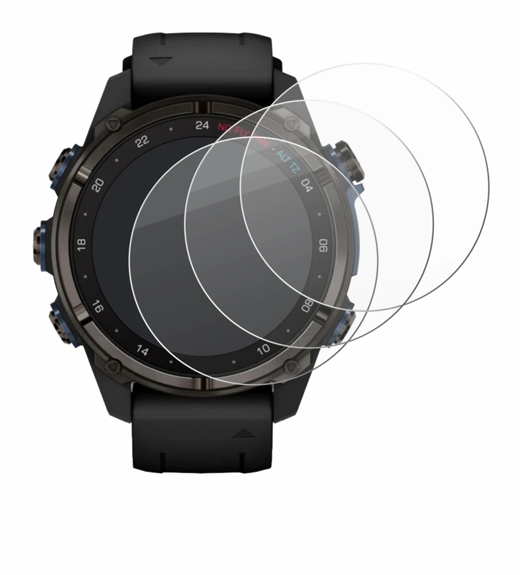 Image of the device Garmin Descent Mk3i (43 mm) with a wide variety of screen protectors.